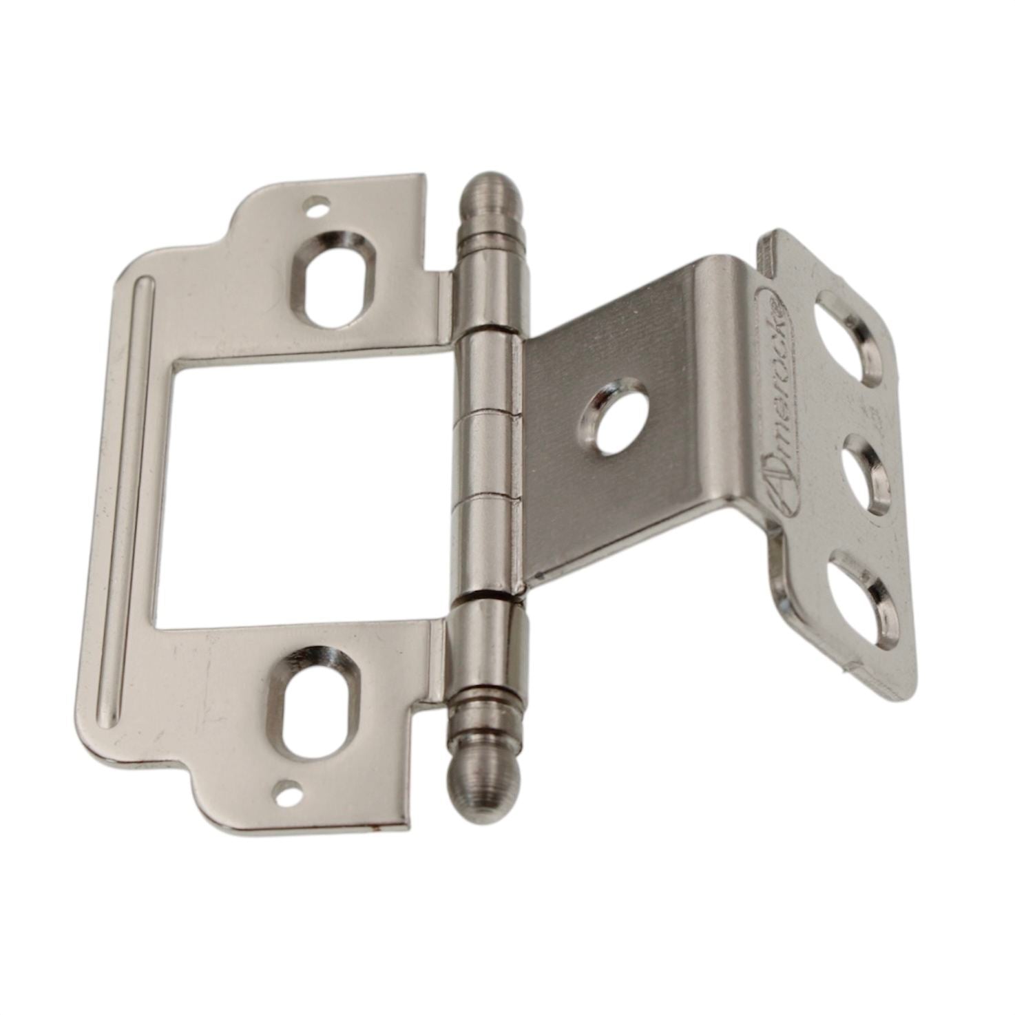 Amerock 3/4" Full Inset Wrap Hinge Nickel Ball Tip PK3180TB14