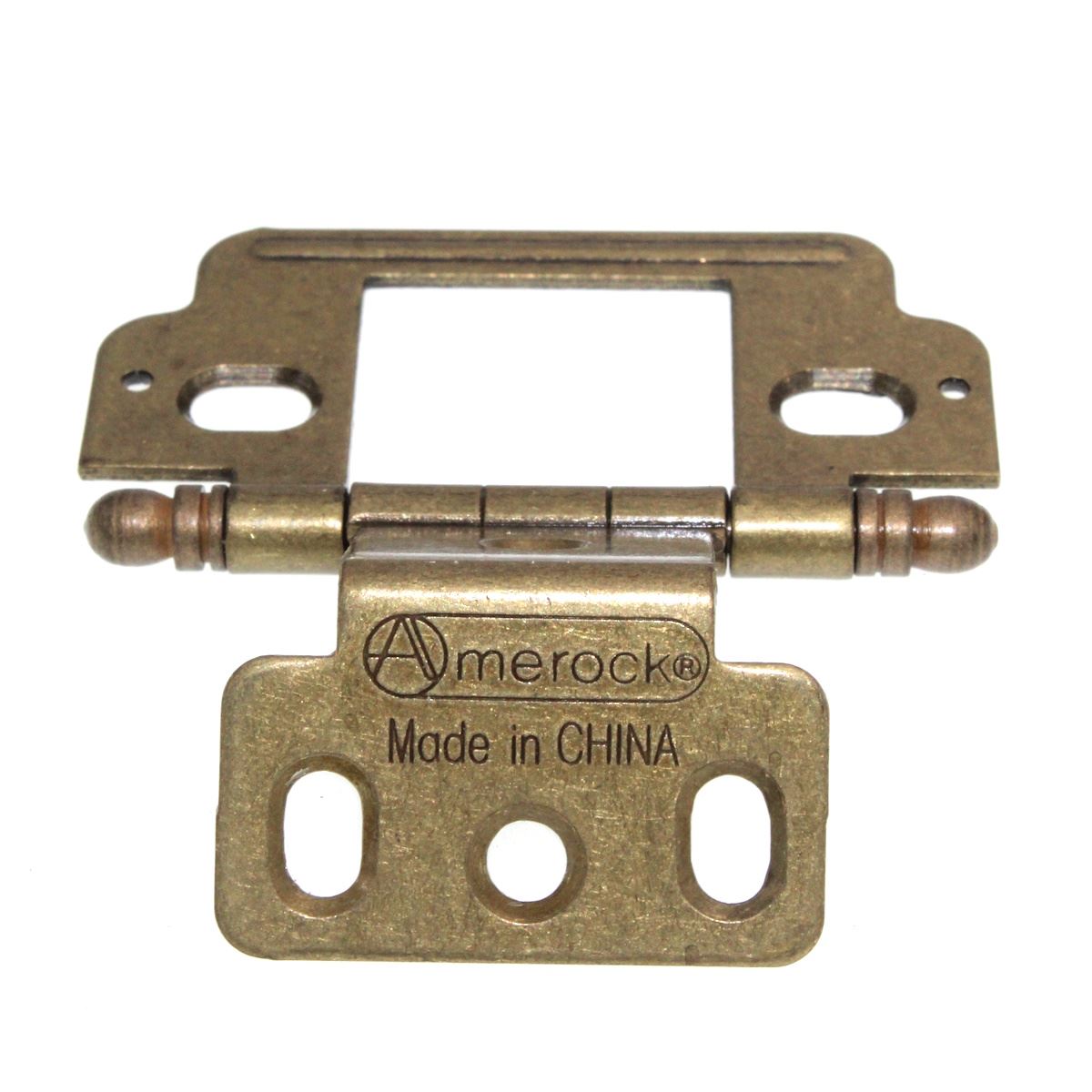 Amerock 3/4" Full Inset Wrap Hinge Burnished Brass Ball Tip PK3180TBBB