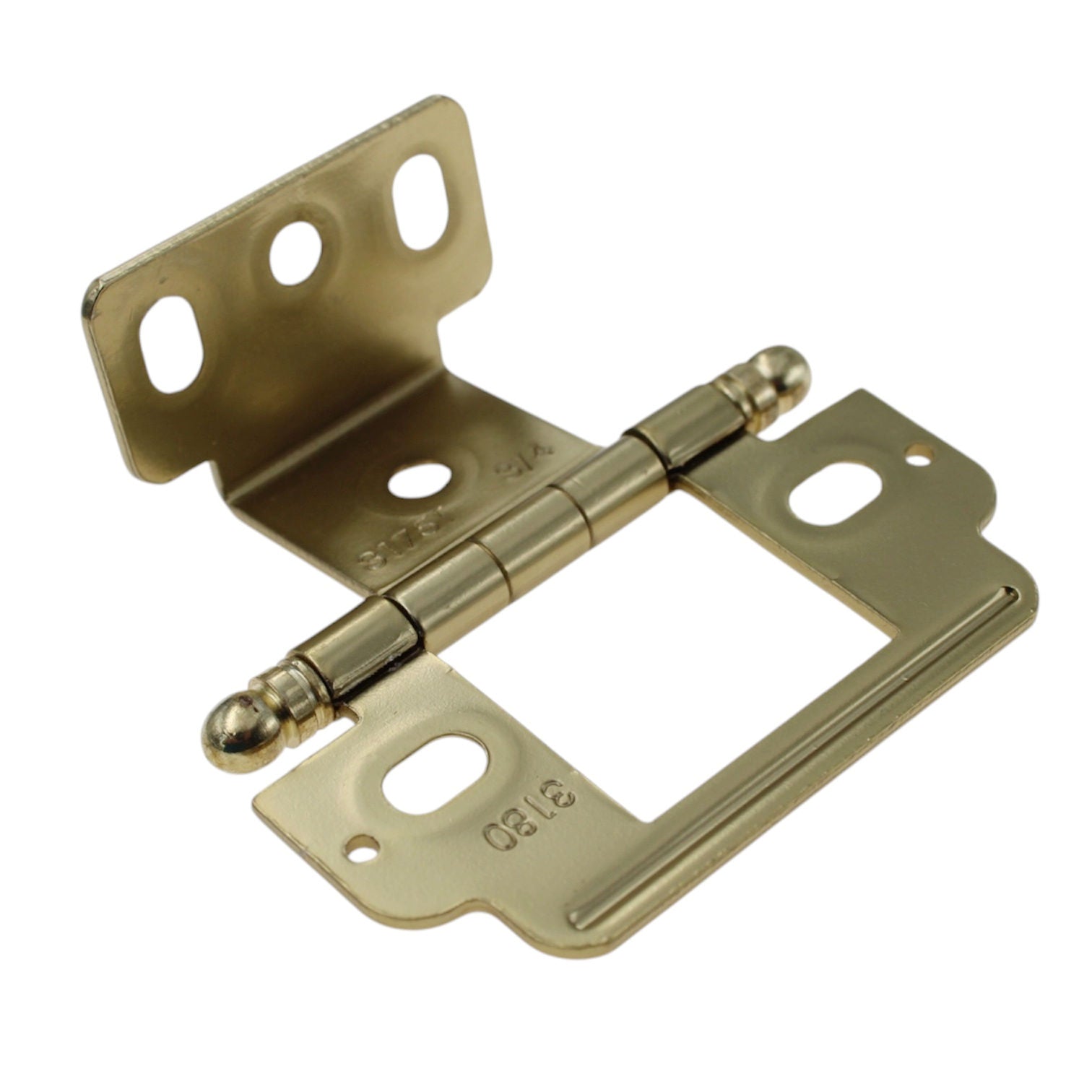 Amerock 3/4" Full Inset Wrap Hinge Golden Champagne Ball Tip PK3180TBBBZ