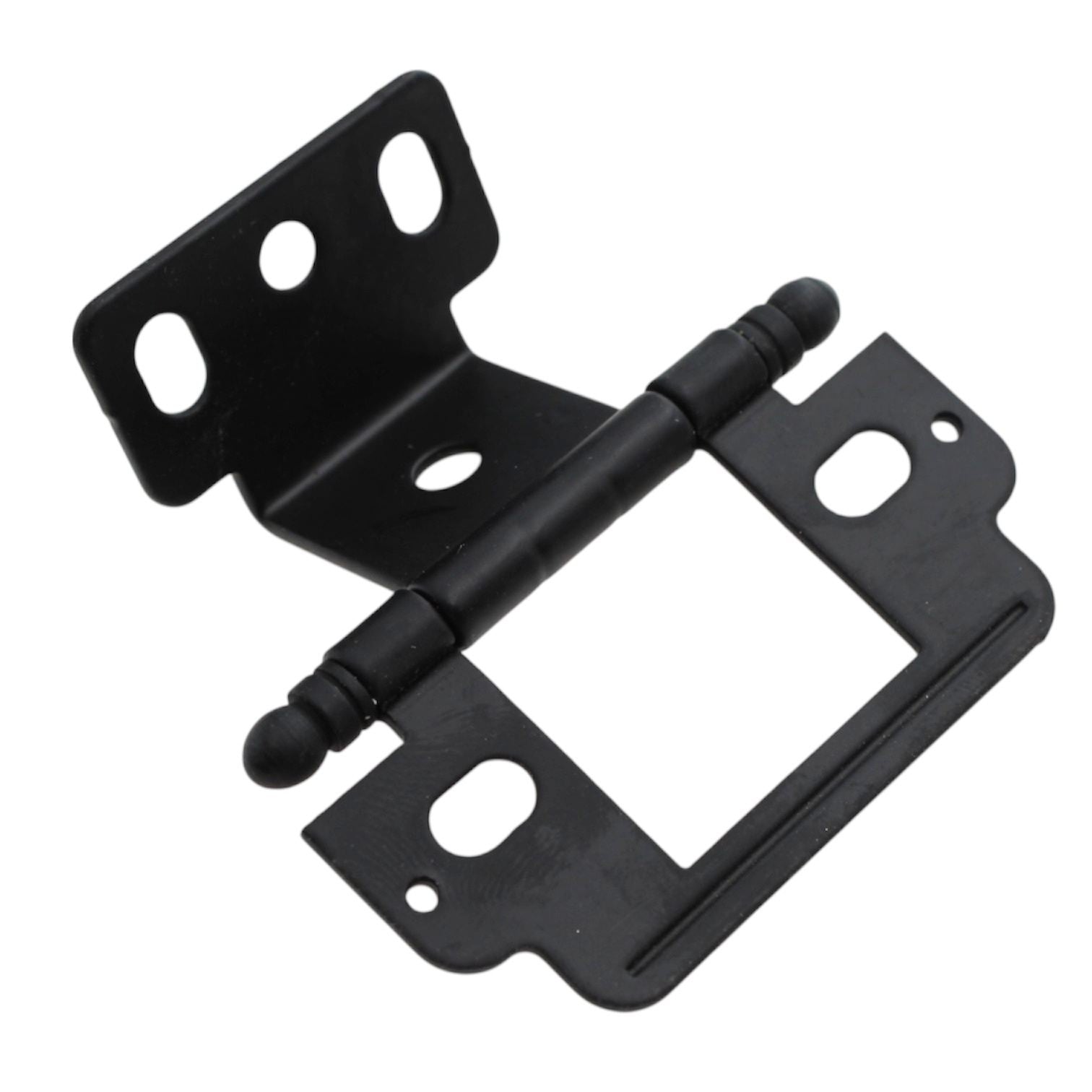 Amerock Dull Black Full Inset Partial Wrap Hinge Ball Tip 3/4" Door PK3180TBFB