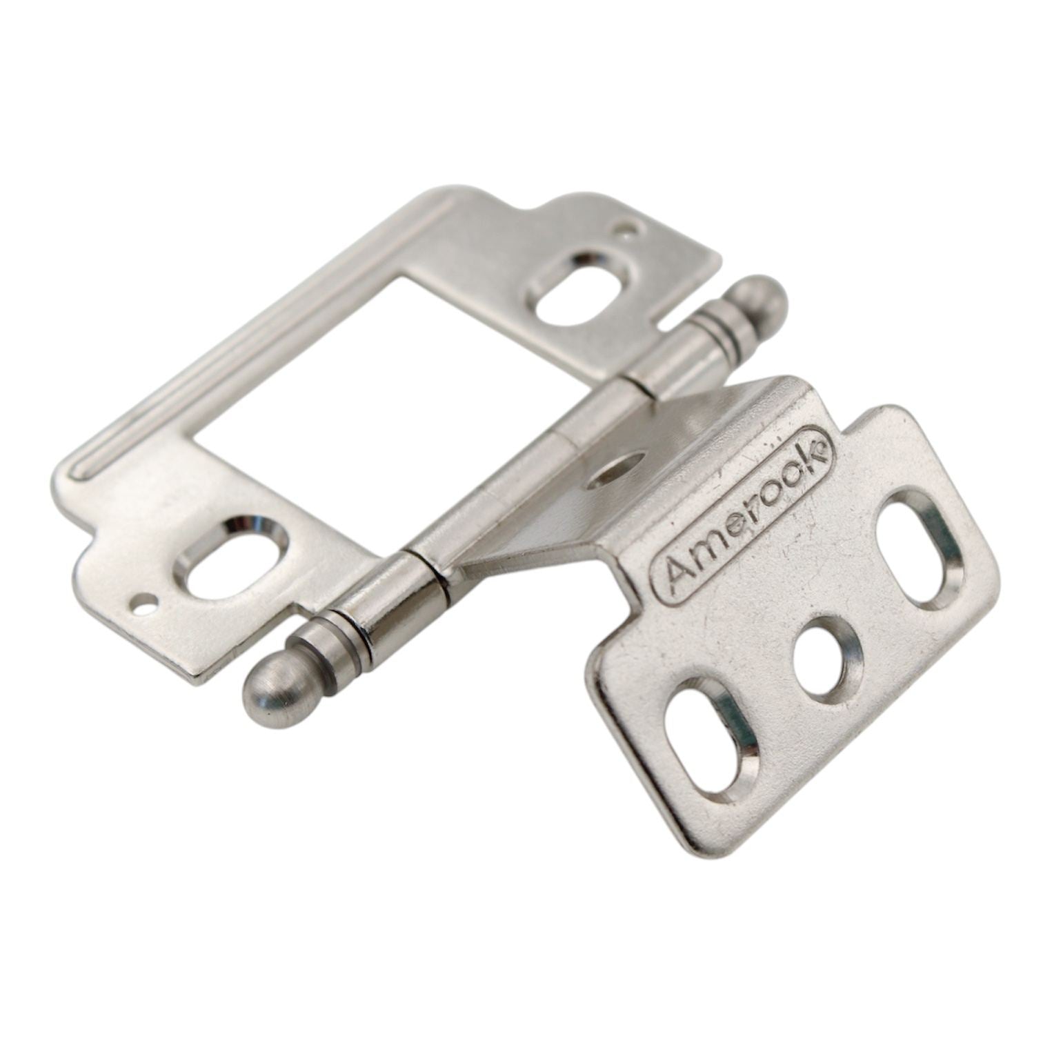Amerock Full Inset Partial Wrap Cabinet Hinge Sterling Nickel PK3180TBG9
