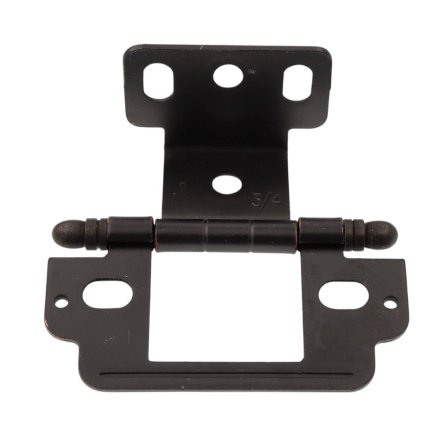 Amerock 3/4" Full Inset Wrap Hinge Oil-Rubbed Bronze Ball Tip PK3180TBORB