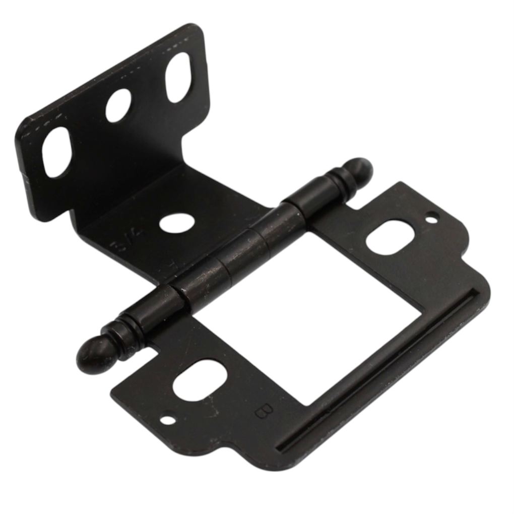 Amerock Dull Black Full Inset Wrap Hinge Ball Tip 3/4" Door PK3180TB-RWB