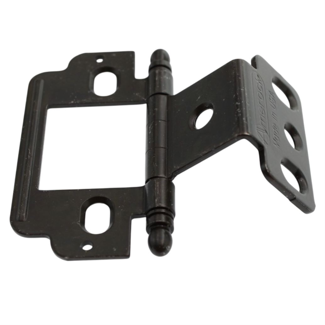 Amerock Dull Black Full Inset Wrap Hinge Ball Tip 3/4" Door PK3180TB-RWB