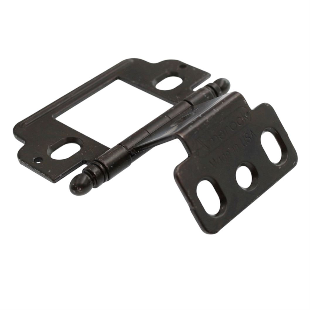 Amerock Dull Black Full Inset Wrap Hinge Ball Tip 3/4" Door PK3180TB-RWB