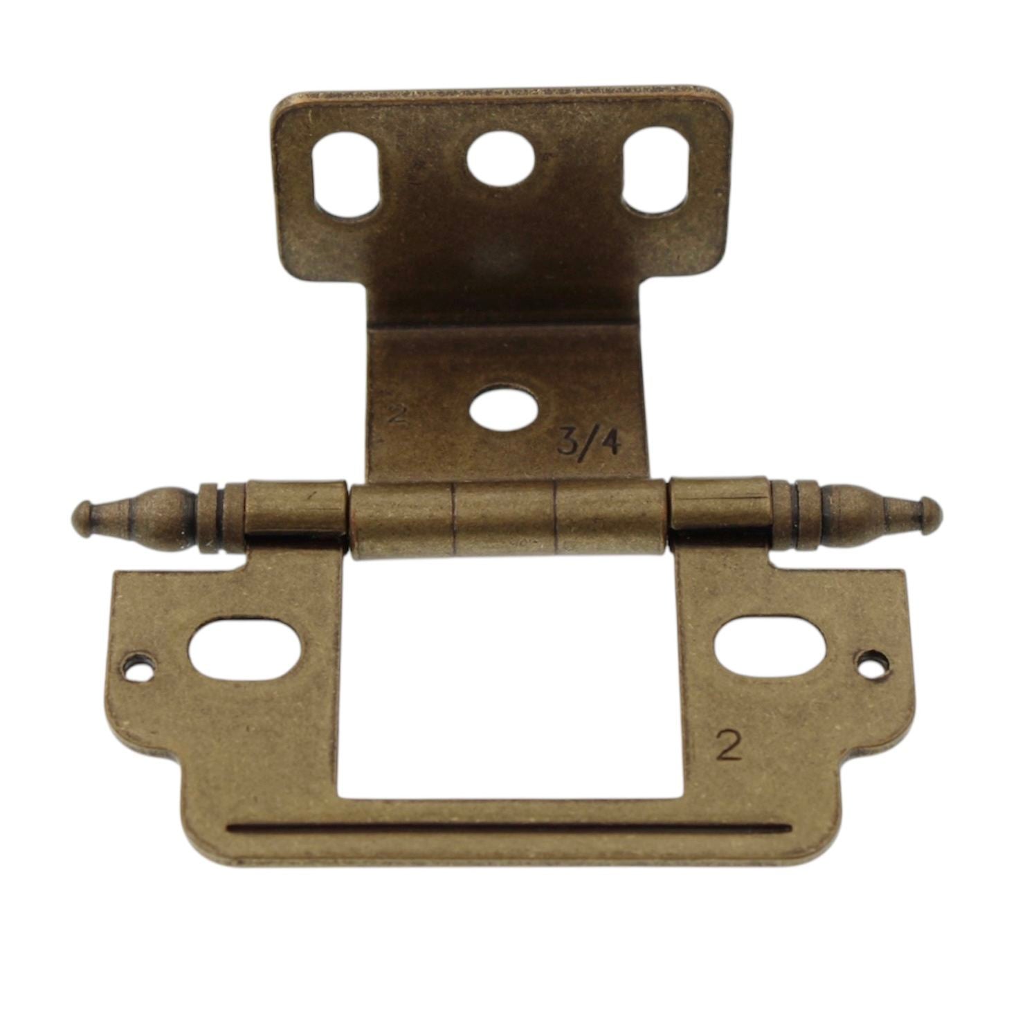 Amerock Burnished Brass Full Inset Partial Wrap Hinge Minaret Tip PK3180TM-BB