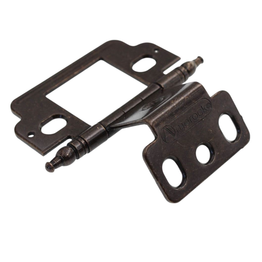 Amerock 3/4" Full Inset Wrap Hinge Dark Antique English Minaret Tip PK3180TMDAE