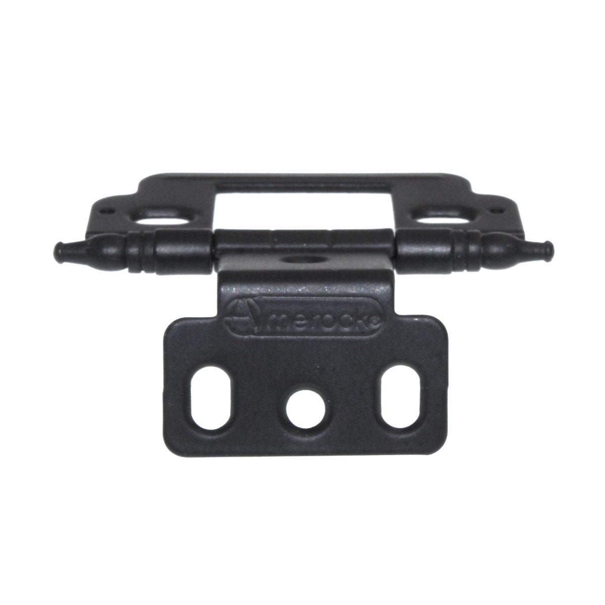 Amerock 3/4" Full Inset Wrap Hinge Matte Black Minaret Tip PK3180TMFB