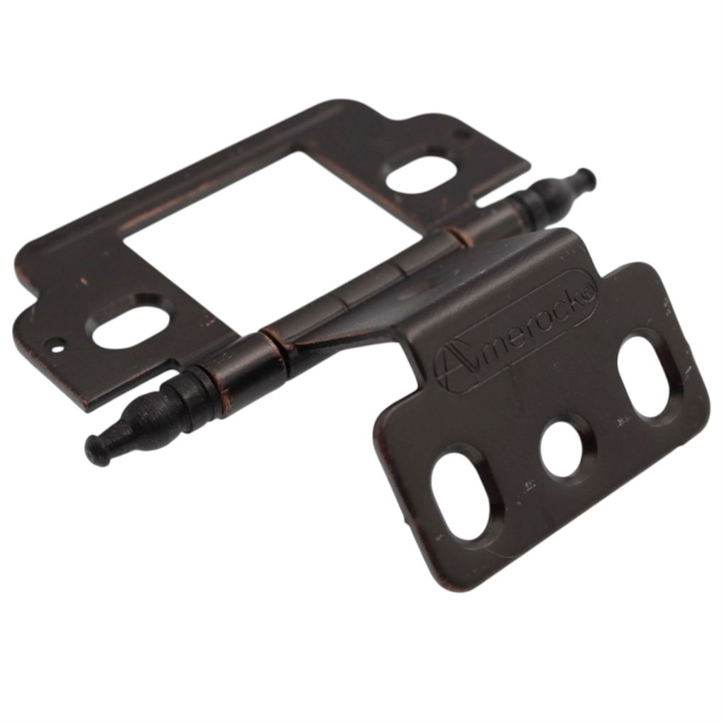 Amerock Oil-Rubbed Bronze Full Inset Partial Wrap Hinge Minaret Tip PK3180TM-ORB