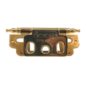 Amerock Solid Brass Full Inset Partial Wrap Hinge Minaret Tip PK3180TM-SB