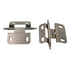 Pair Amerock 3/8" Inset Cabinet Wrap Hinge Minaret Tip Bright Nickel PK7687M-14