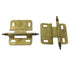 Pair Amerock Minaret Tip Unlacquered Brass Cabinet Hinge 3/8" Inset PK7687M-BNL