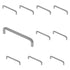 10 Pack Keeler Wire Pulls PW396-23 Light Grey 3 3/4" (96mm)cc Solid Brass Wire Pull
