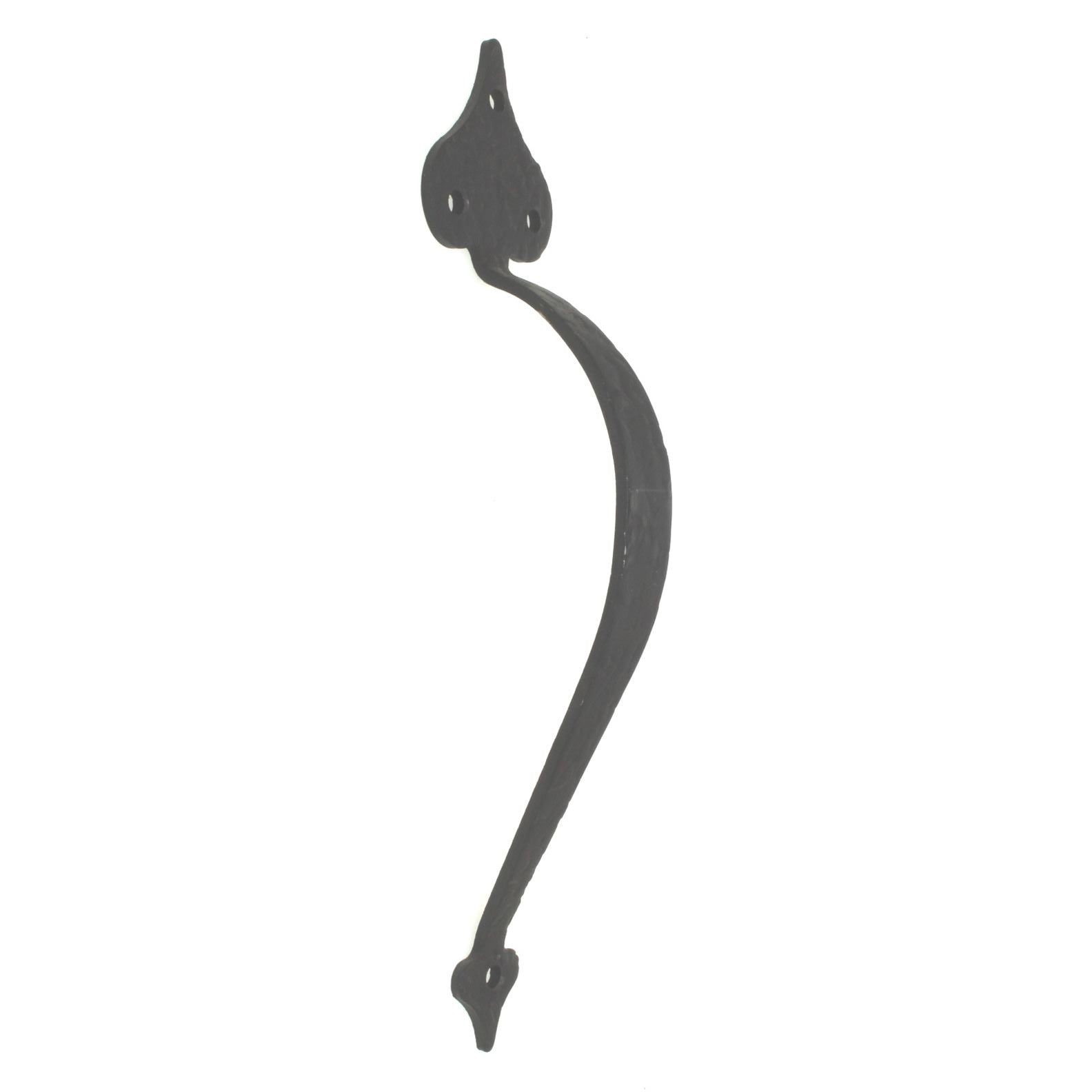 Acorn Mfg Forged Iron Heart Door Pull Light Weight 7" Ctr. Matte Black RPEBP