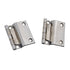 Pair Lawrence Brothers Chrome 3/8" Offset Surface Cabinet Hinges SC1222-CHR
