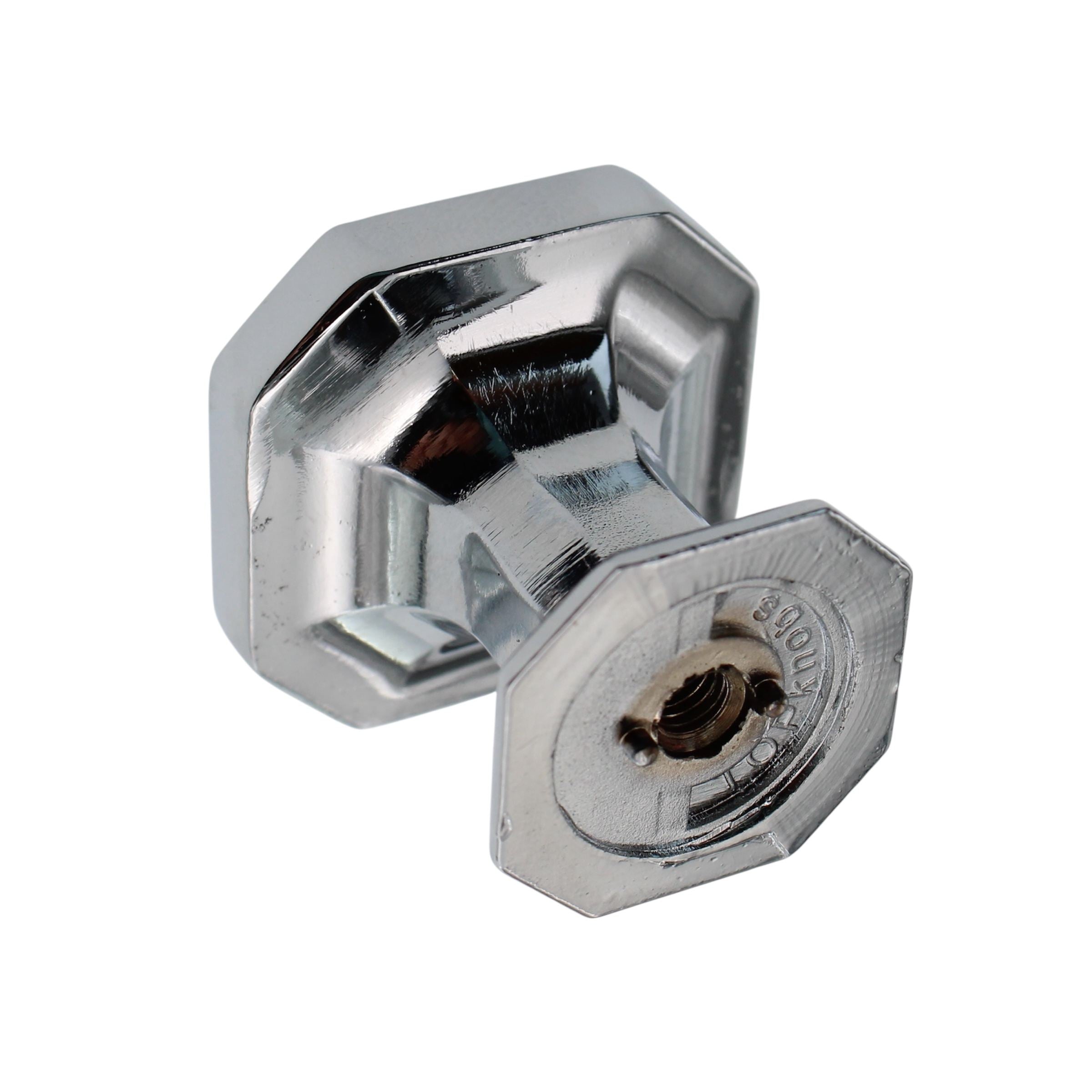 Top Knobs Chareau Emerald 1 1/8" Square Cabinet Knob Polished Chrome TK286PC