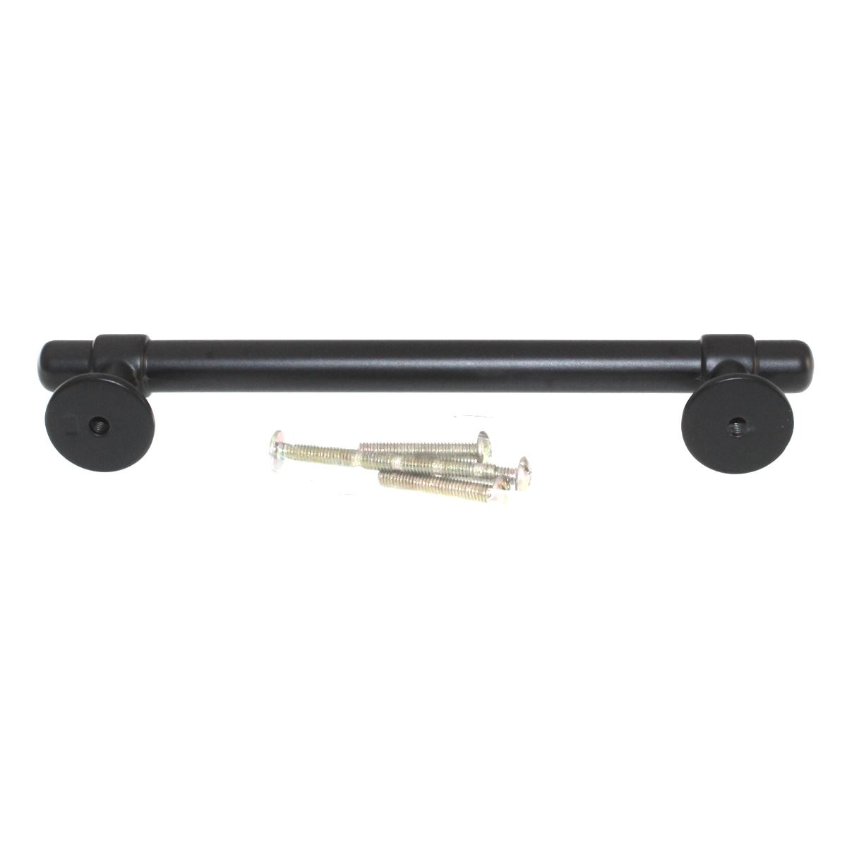 Top Knobs Ellis Cabinet Bar Pull 5 1/16" (128mm) CTC Flat Black TK3002BLK