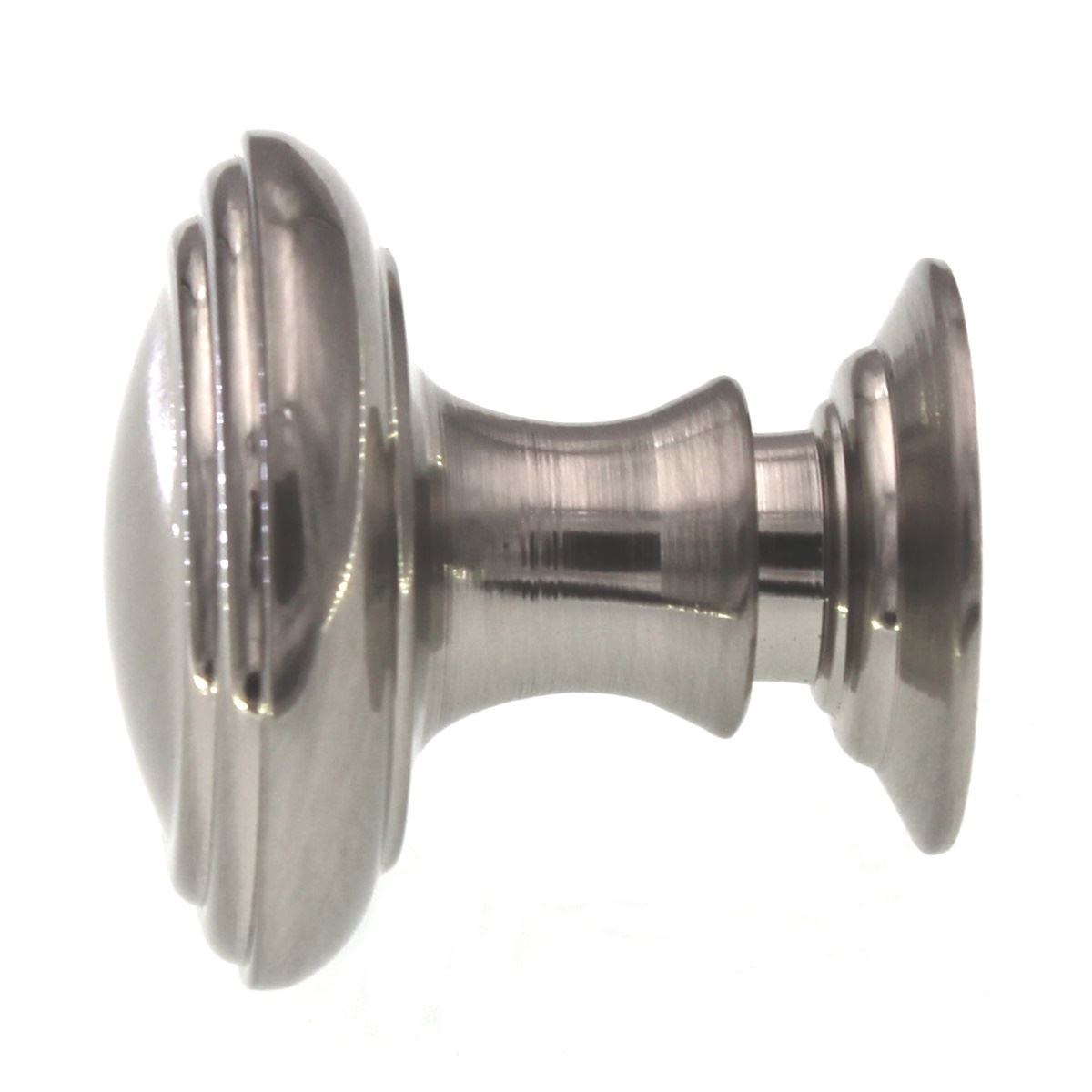Top Knobs Chareau 1 1/8" Reeded Cabinet Knob Brushed Satin Nickel TK320BSN