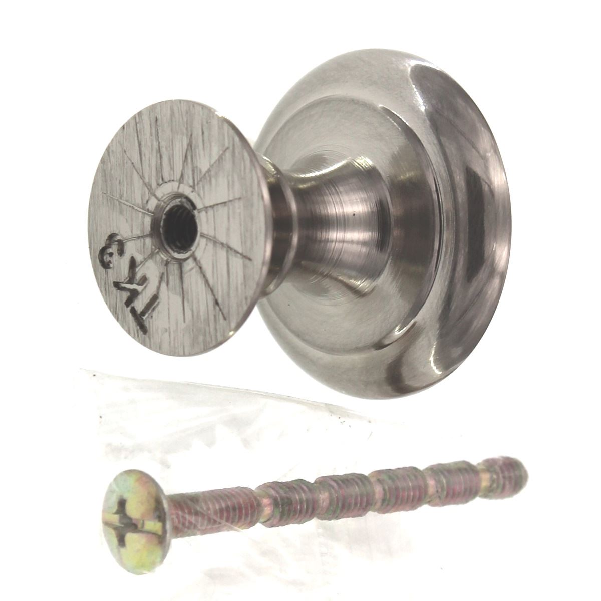 Top Knobs Chareau 1 1/8" Reeded Cabinet Knob Brushed Satin Nickel TK320BSN
