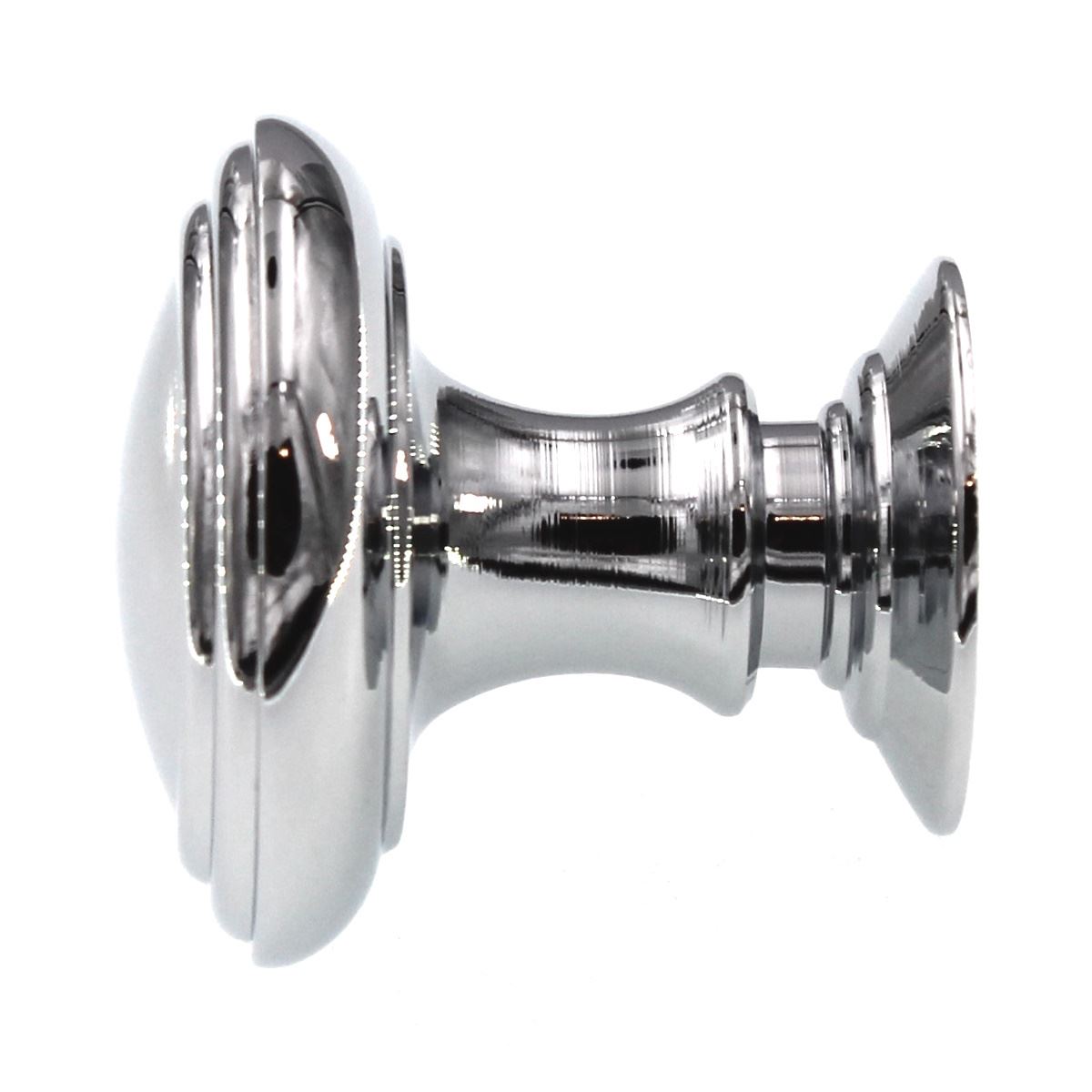 Top Knobs Chareau 1 1/4" Reeded Cabinet Knob Polished Chrome TK320PC
