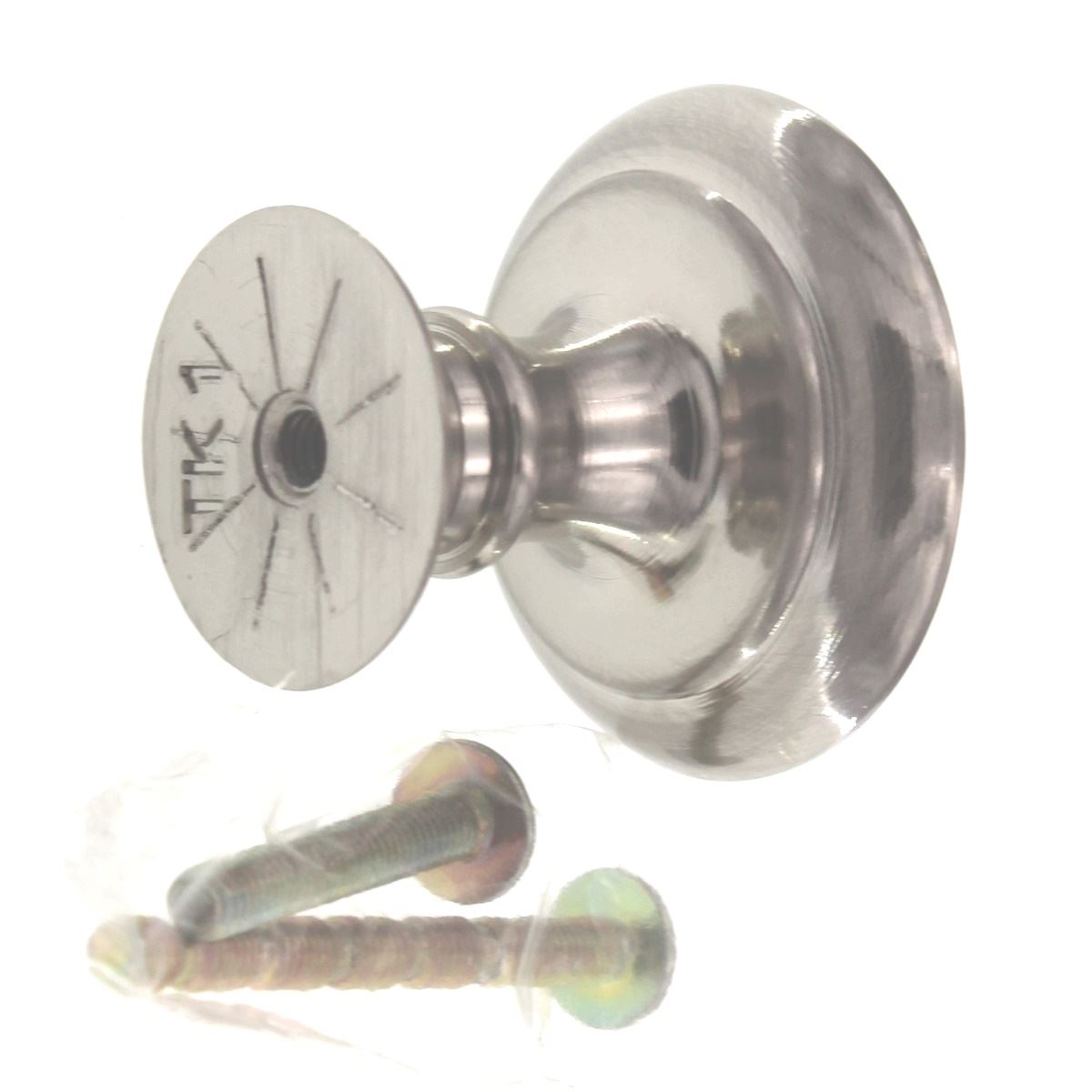 Top Knobs Chareau 1 1/2" Reeded Cabinet Knob Brushed Satin Nickel TK321BSN