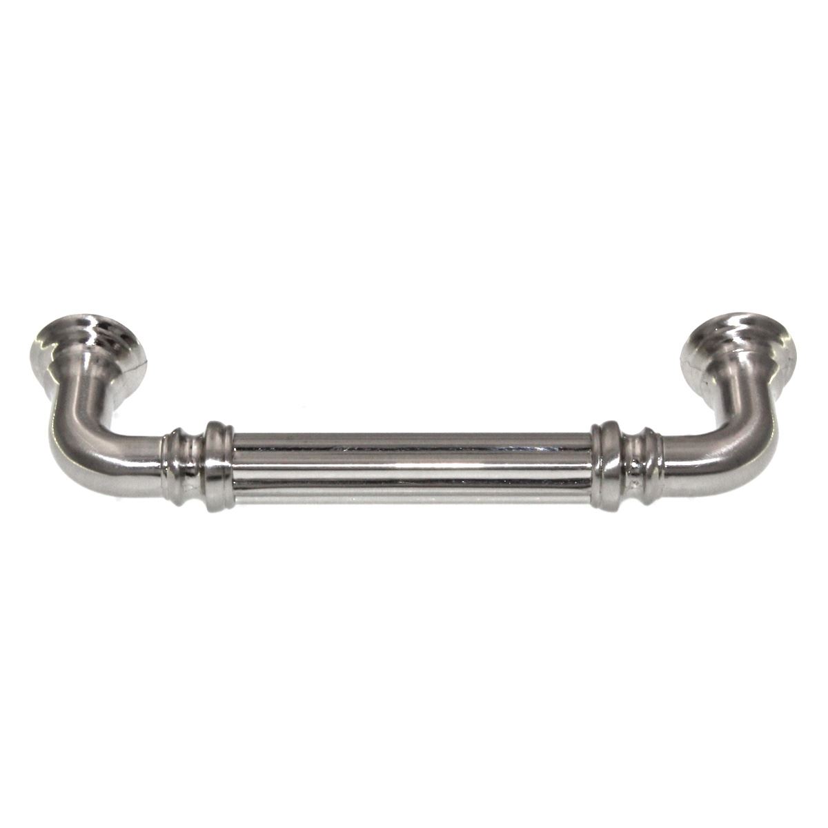 Top Knobs Chareau Reeded Pull 3 3/4" (96mm) CTC Brushed Satin Nickel TK322BSN