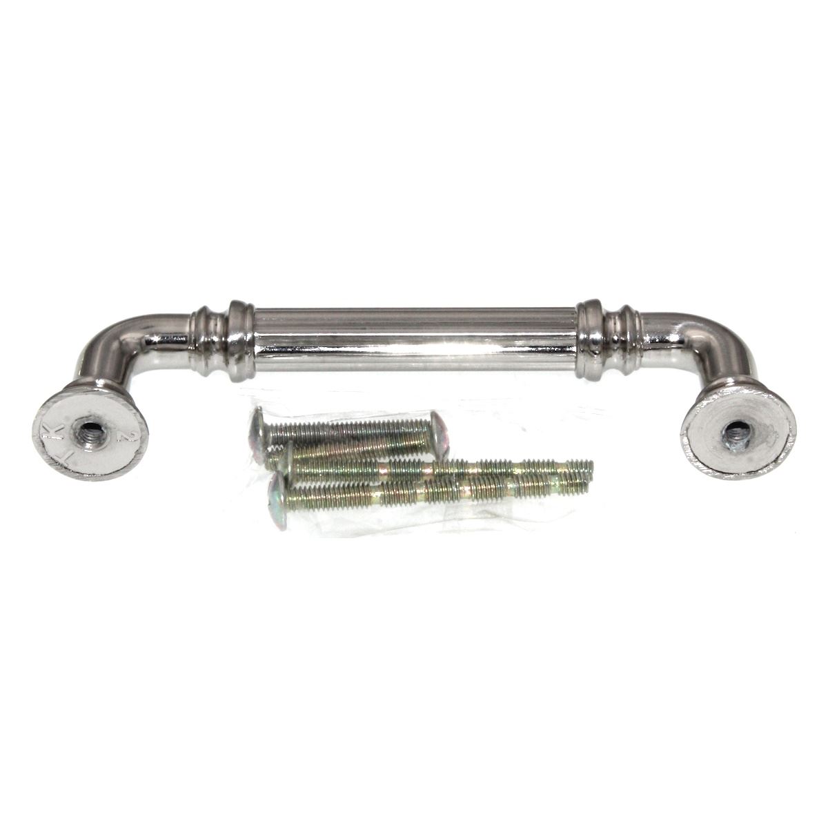 Top Knobs Chareau Reeded Pull 3 3/4" (96mm) CTC Brushed Satin Nickel TK322BSN