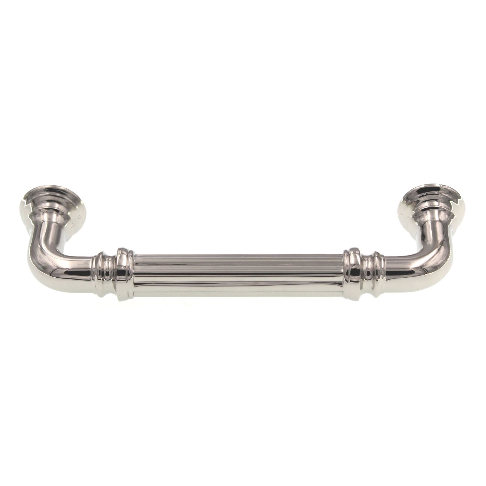 Top Knobs Chareau Reeded Cabinet Pull 3 3/4" (96mm) CTC Polished Nickel TK322PN