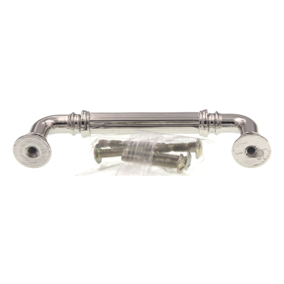 Top Knobs Chareau Reeded Cabinet Pull 3 3/4" (96mm) CTC Polished Nickel TK322PN