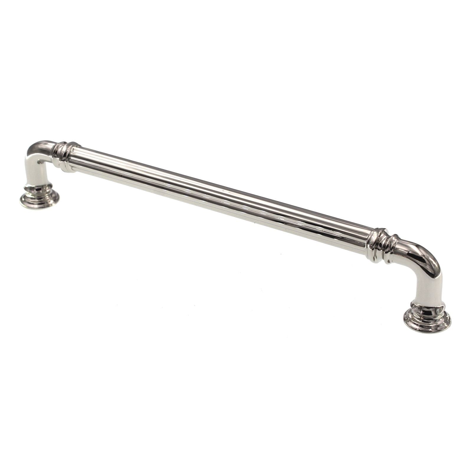 Top Knobs Chareau Reeded Cabinet Pull 7" CTC Polished Nickel TK324PN