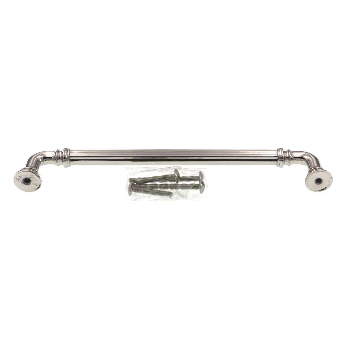 Top Knobs Chareau Reeded Cabinet Pull 7" CTC Polished Nickel TK324PN