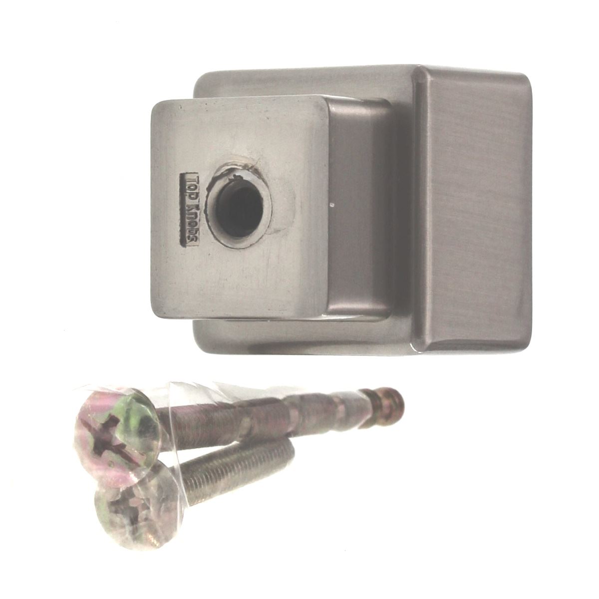 Top Knobs Sanctuary 1" Medium Square Tapered Knob Brushed Satin Nickel TK32BSN