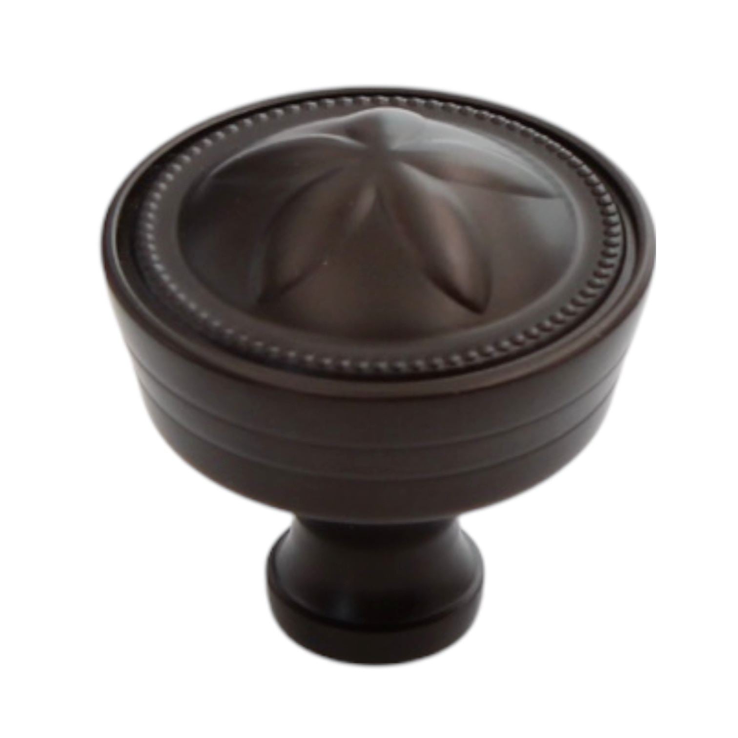 Top Knobs Edwardian Lund 1 1/4" Round Star Cabinet Knob Oil Rubbed Bronze M952