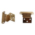 Pair National Mfg. Dull Brass 3/4" Inset Art Deco Cabinet Hinge V460D-3-4-3