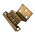 Pair National Mfg. Dull Brass 3/4" Inset Art Deco Cabinet Hinge V460D-3-4-3
