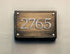 Satin Nickel Metal 4 inch Flush House Address Numbers, Bold Readable Font