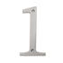 Satin Nickel Metal 4 inch Flush House Address Numbers, Bold Readable Font