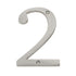 Satin Nickel Metal 4 inch Flush House Address Numbers, Bold Readable Font