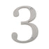 Satin Nickel Metal 4 inch Flush House Address Numbers, Bold Readable Font