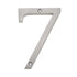 Satin Nickel Metal 4 inch Flush House Address Numbers, Bold Readable Font