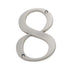 Satin Nickel Metal 4 inch Flush House Address Numbers, Bold Readable Font
