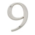Satin Nickel Metal 4 inch Flush House Address Numbers, Bold Readable Font