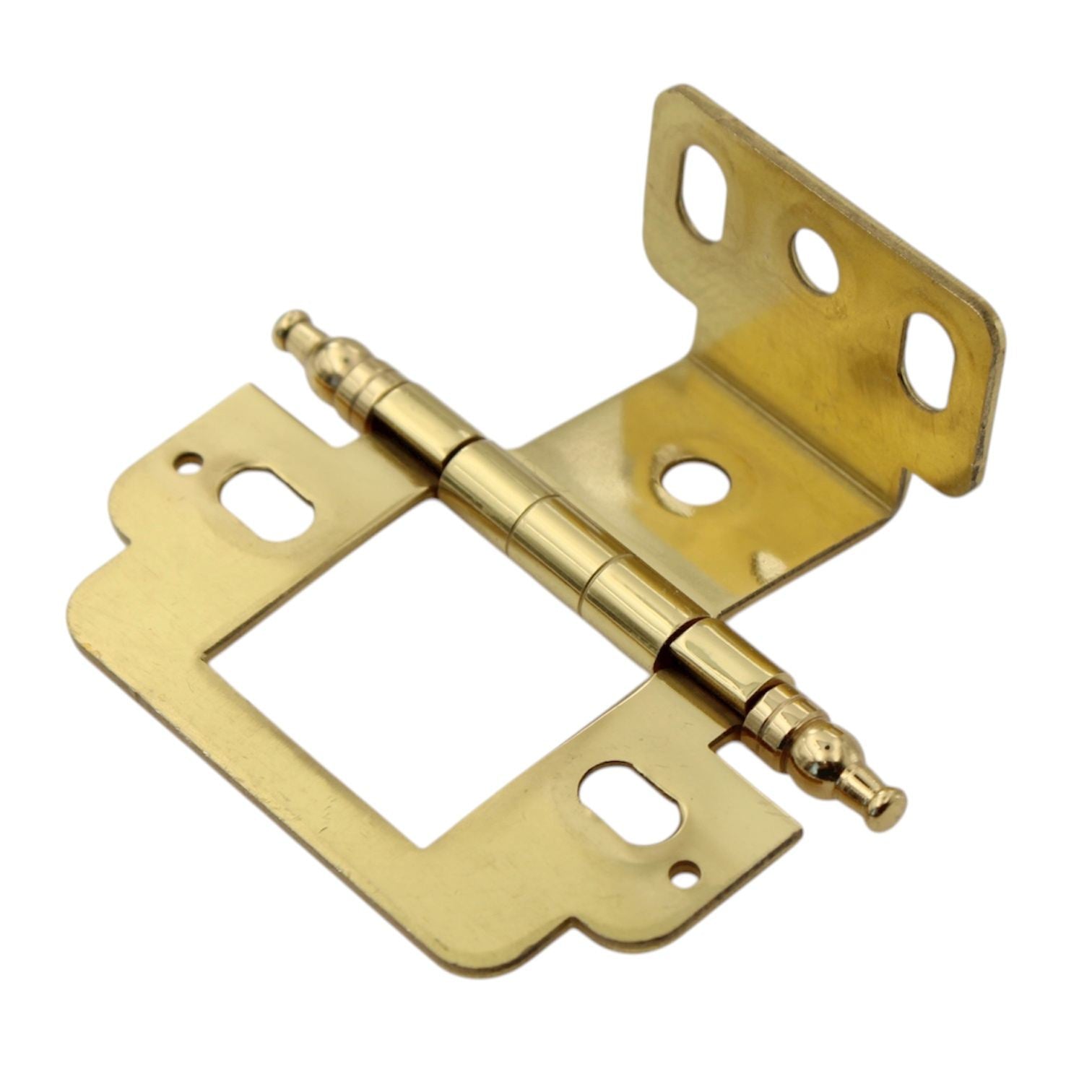 Warwick Polished Brass Inset Cabinet Hinge Partial Wrap Minaret Tip WA3180TMPB