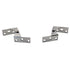 Set of Stainless Steel Pivot Pin Overlay Hinges 270 Degree Top and Bottom Mount