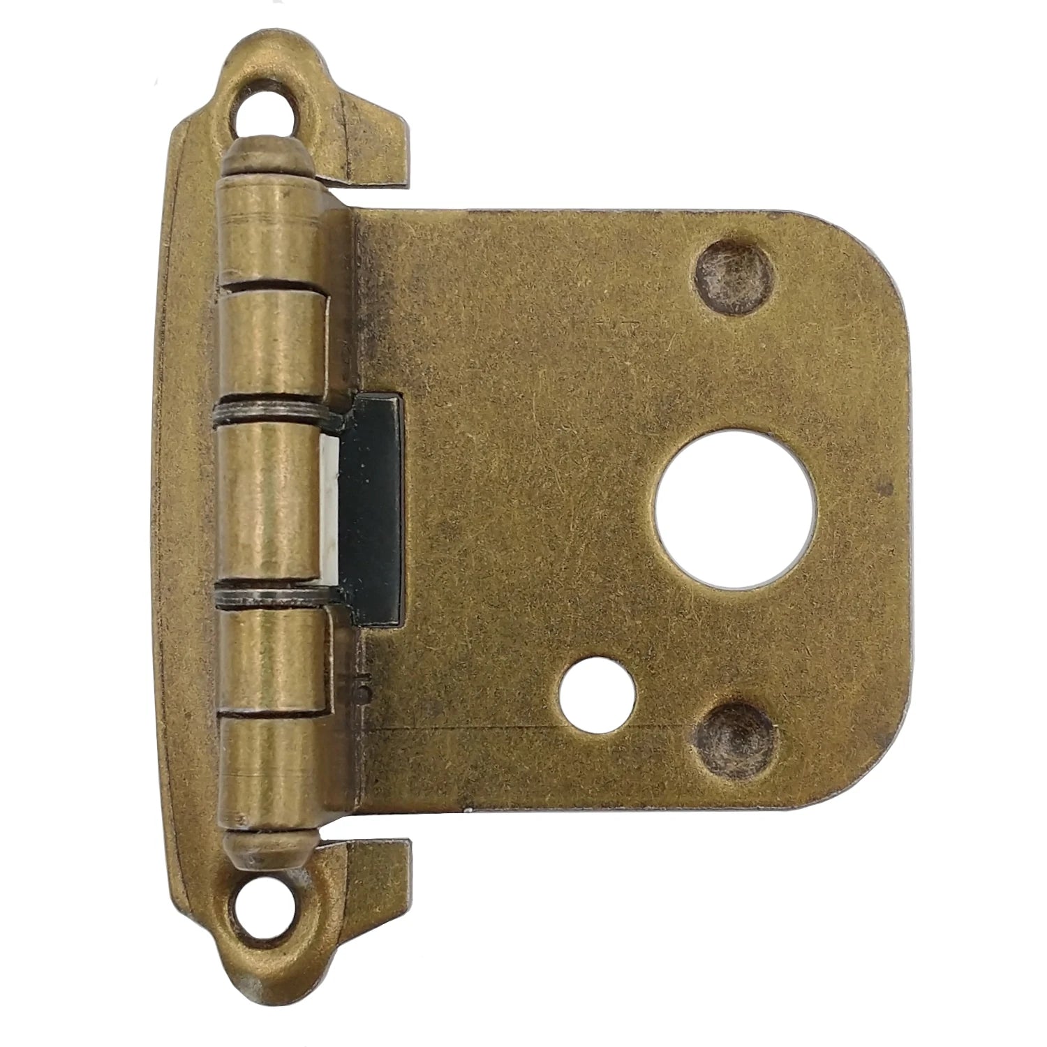 Pair Ajax Bow-Tie Spring Antique Brass Overlay Hinges 5160-AB
