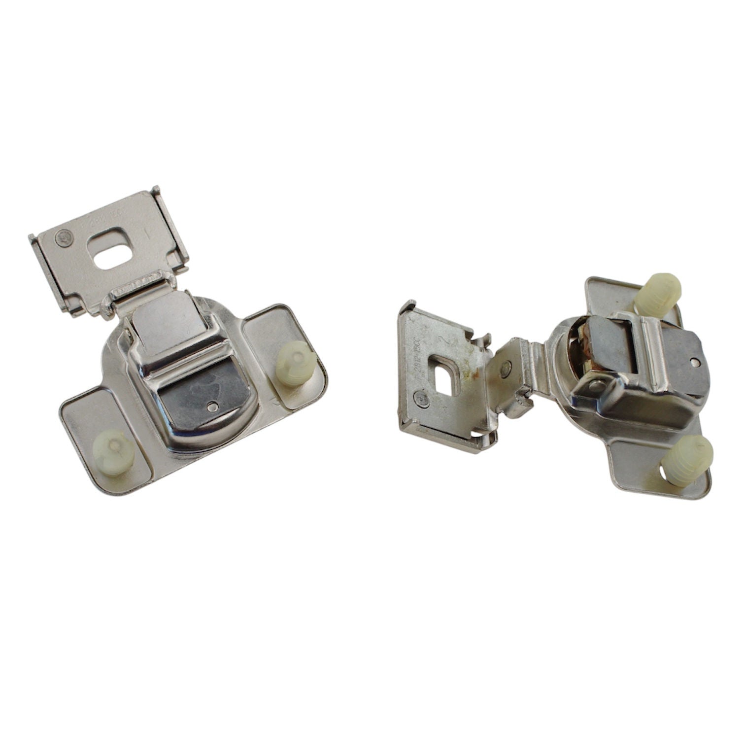 Pair Amerock Matrix 1 1/4" Overlay Concealed Hinge 2911C13 Nickel 2812-15CC