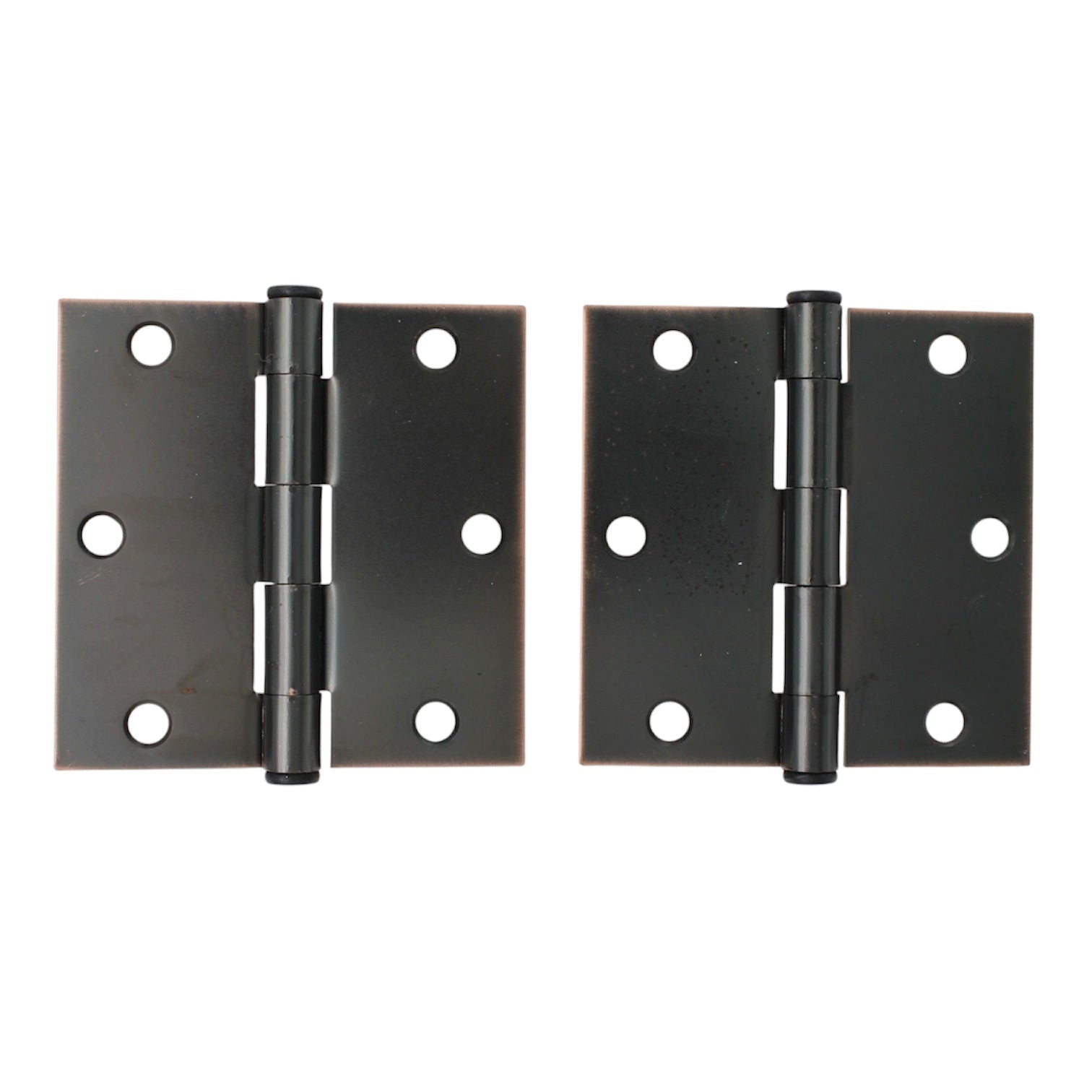 Emtek 3 1/2" Door Hinge Square Corner Plain Bearing Bronze 9101310B Set of 2