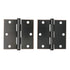 Emtek 3 1/2" Door Hinge Square Corner Plain Bearing Bronze 9101310B Set of 2