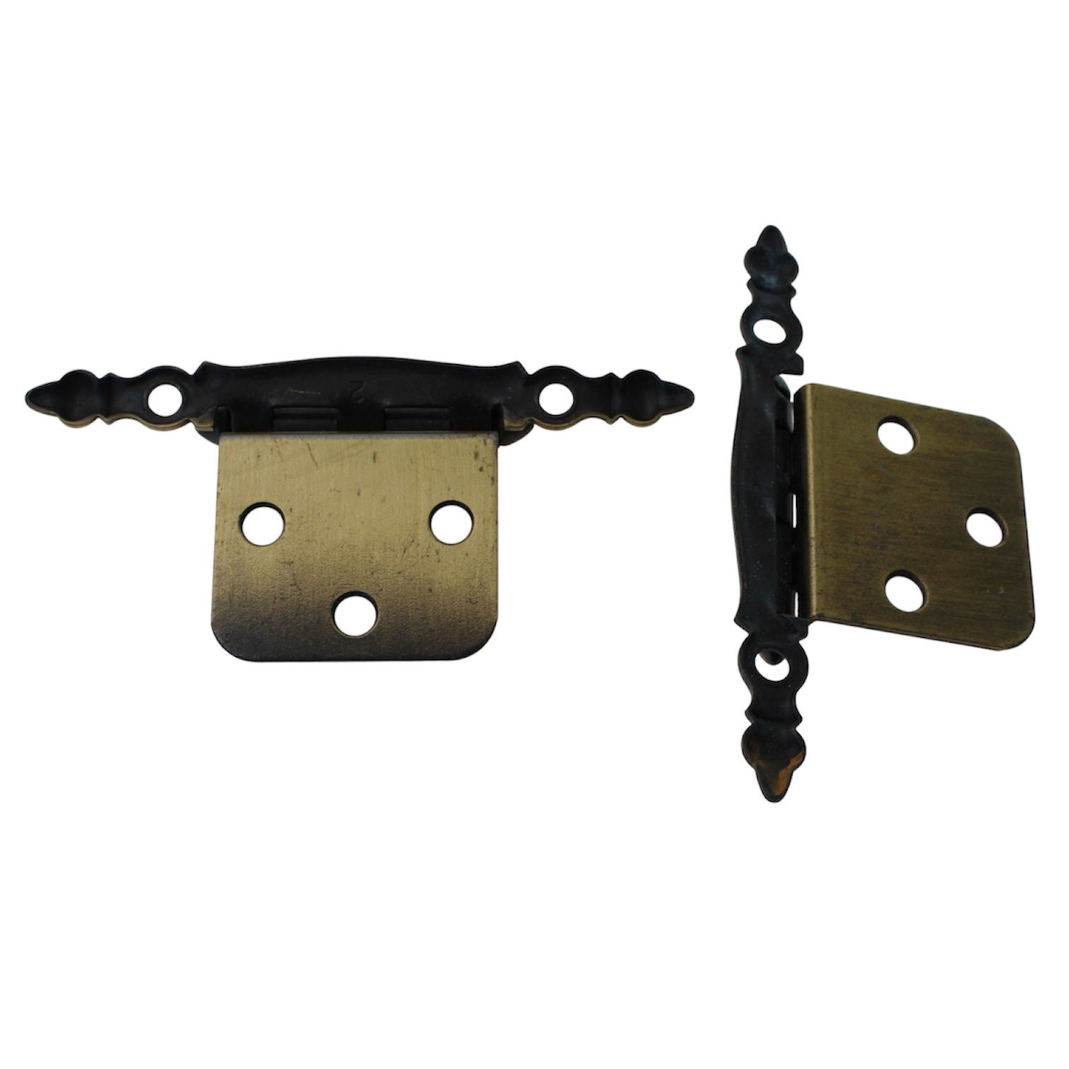 Pair Amerock Antique English Variable Overlay Hinges Non Self-Closing BP7780-AE