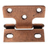 Pair Ajax Antique Copper Partial Wrap Hinges 1/4" Overlay 577-AC